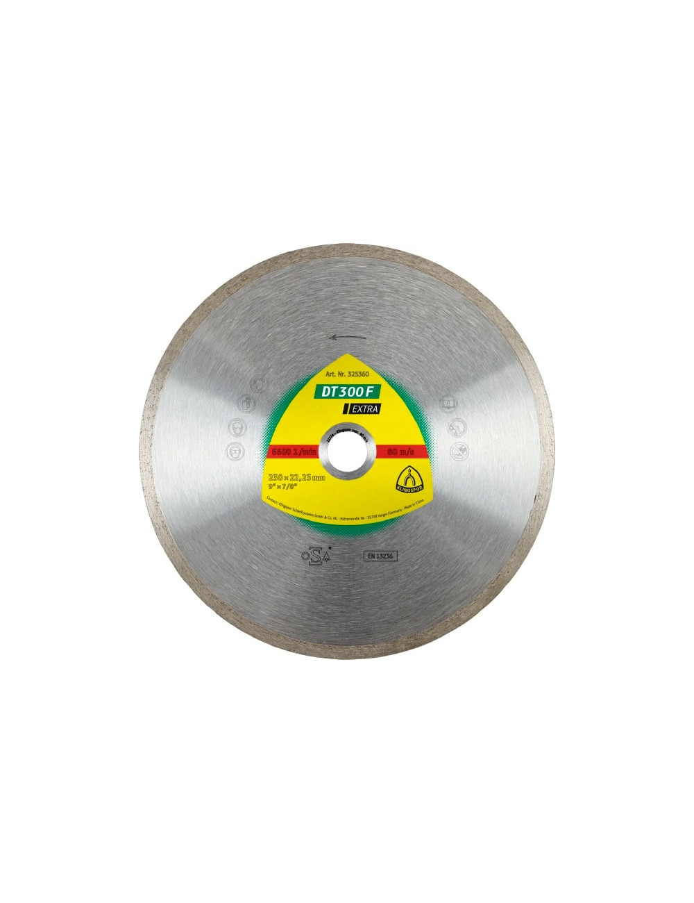 KLINGSPOR TARCZA DIAM.PEŁ.125mm x 22,2mm DT300F PŁYTKI, KAFLE CERAMICZNE.