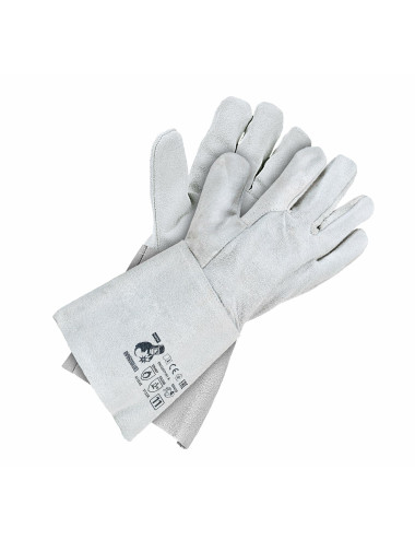 RĘKAWICE SPAWALNICZE 35cm WYKONANE ZE SKÓRY BYDLĘCEJ