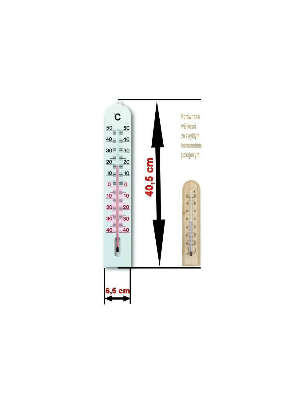 TERMOMETR POKOJOWY PLASTIKOWY 66x405 DUŻY