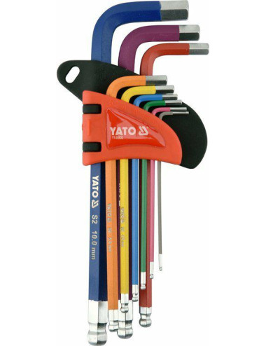 YATO IMBUSY 9szt KULA. 05632 1,5-10mm