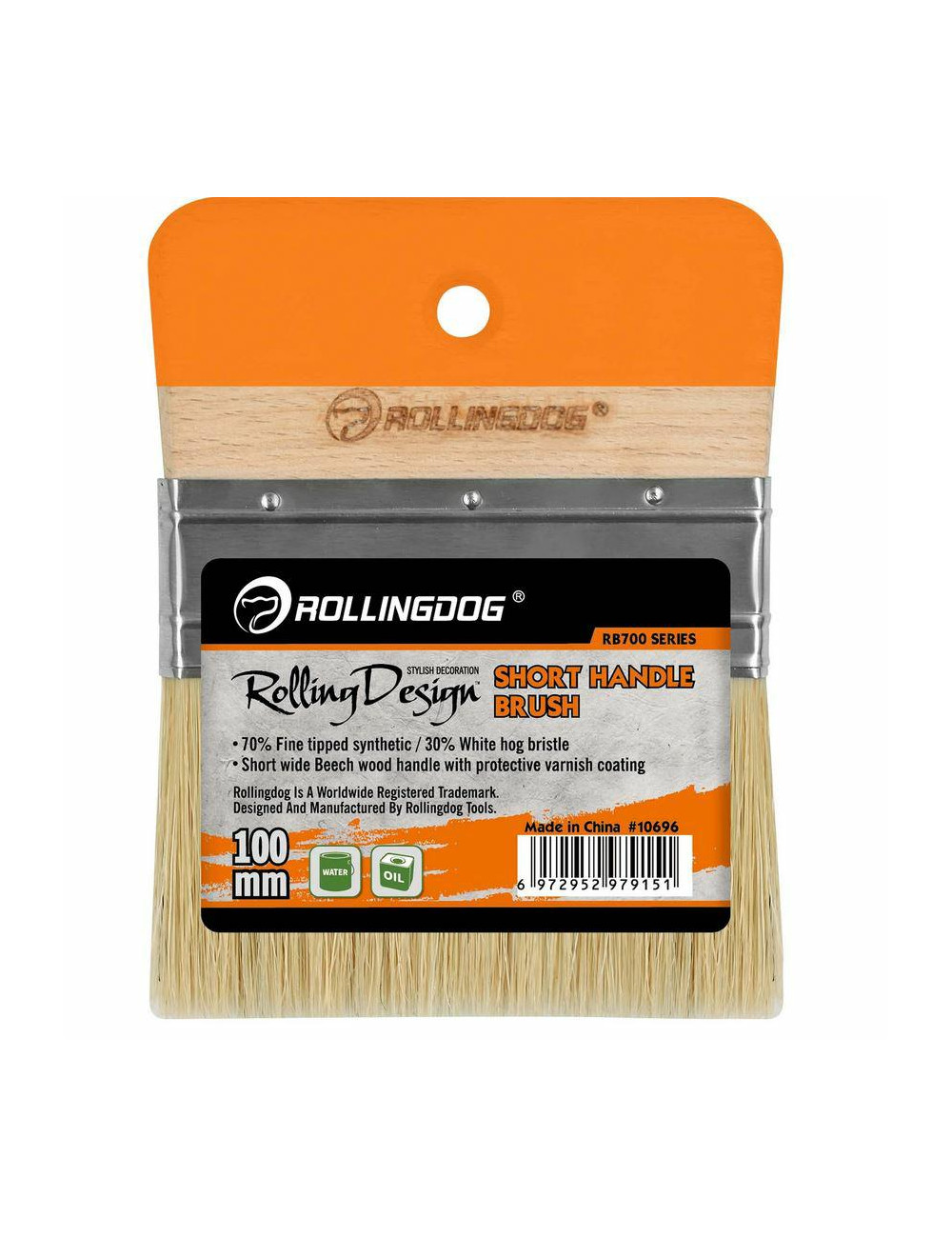 ROLLINGDOG PĘDZEL Z KRÓTKĄ RĄCZKĄ 100mm