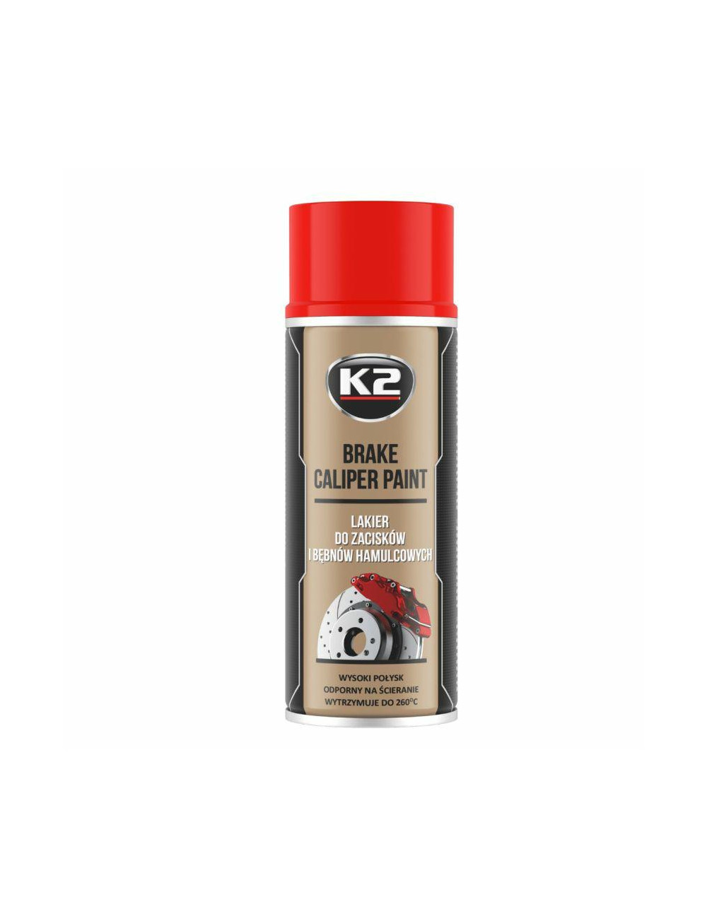 K2 LAKIER BRAKE CALIPER SPRAY - CZERWONY 400ml