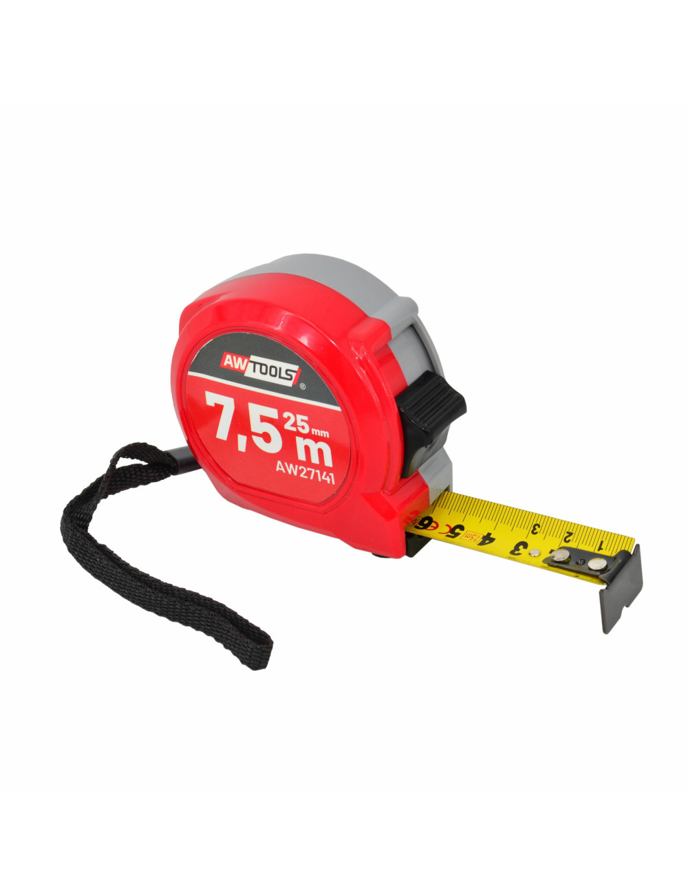 AWTOOLS MIARA ZWIJANA COMPACT 7,5m x 25mm ABS 2-STOP