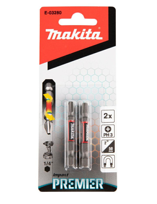 MAKITA KOŃCÓWKA WKRĘTAKOWA PH3-50mm 2szt. IMPACT PREMIER
