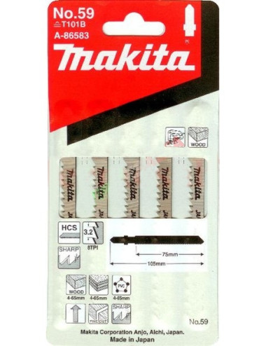 MAKITA BRZESZCZOT DO WYRZYNARKI 75mm 8 1"5szt