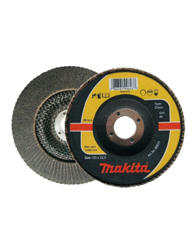 MAKITA ŚCIERNICA LISTKOWA ZIRKON 125x22,23mm P 40 METAL, STAL NIERDZEWNA