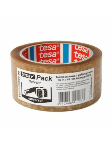 TESA TAŚMA PAKOWA SOLVENT 66m 48mm BEZB.