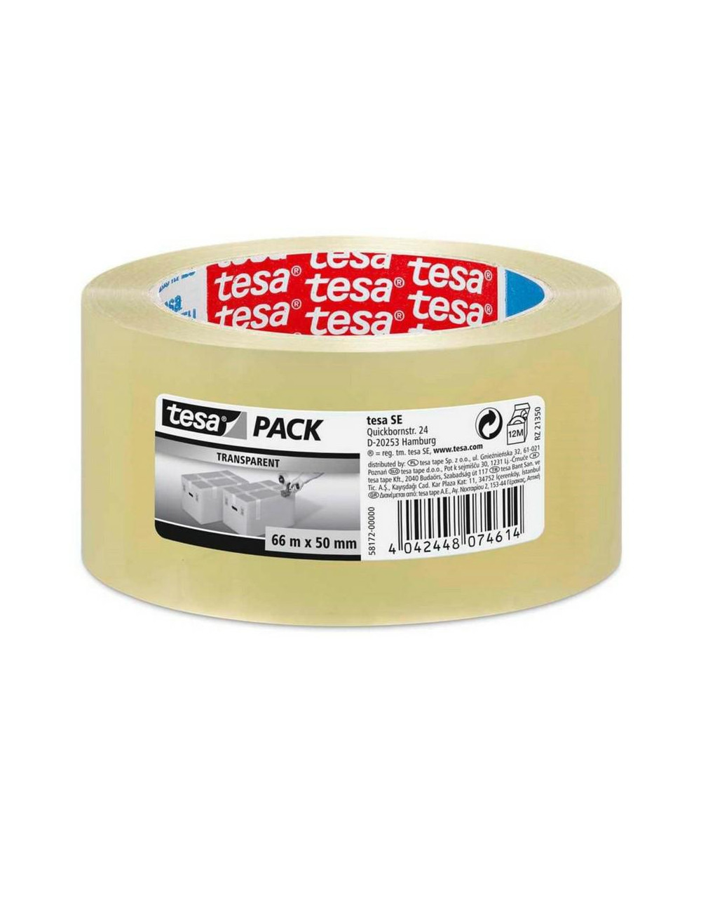 TESA TAŚMA PAKOWA STANDARD 66m x 48mm BEZBARWNA