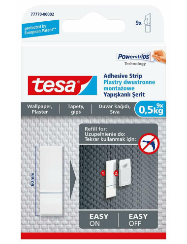 TESA PLASTRY MONTAŻOWE DO TAPET 0,5KG.