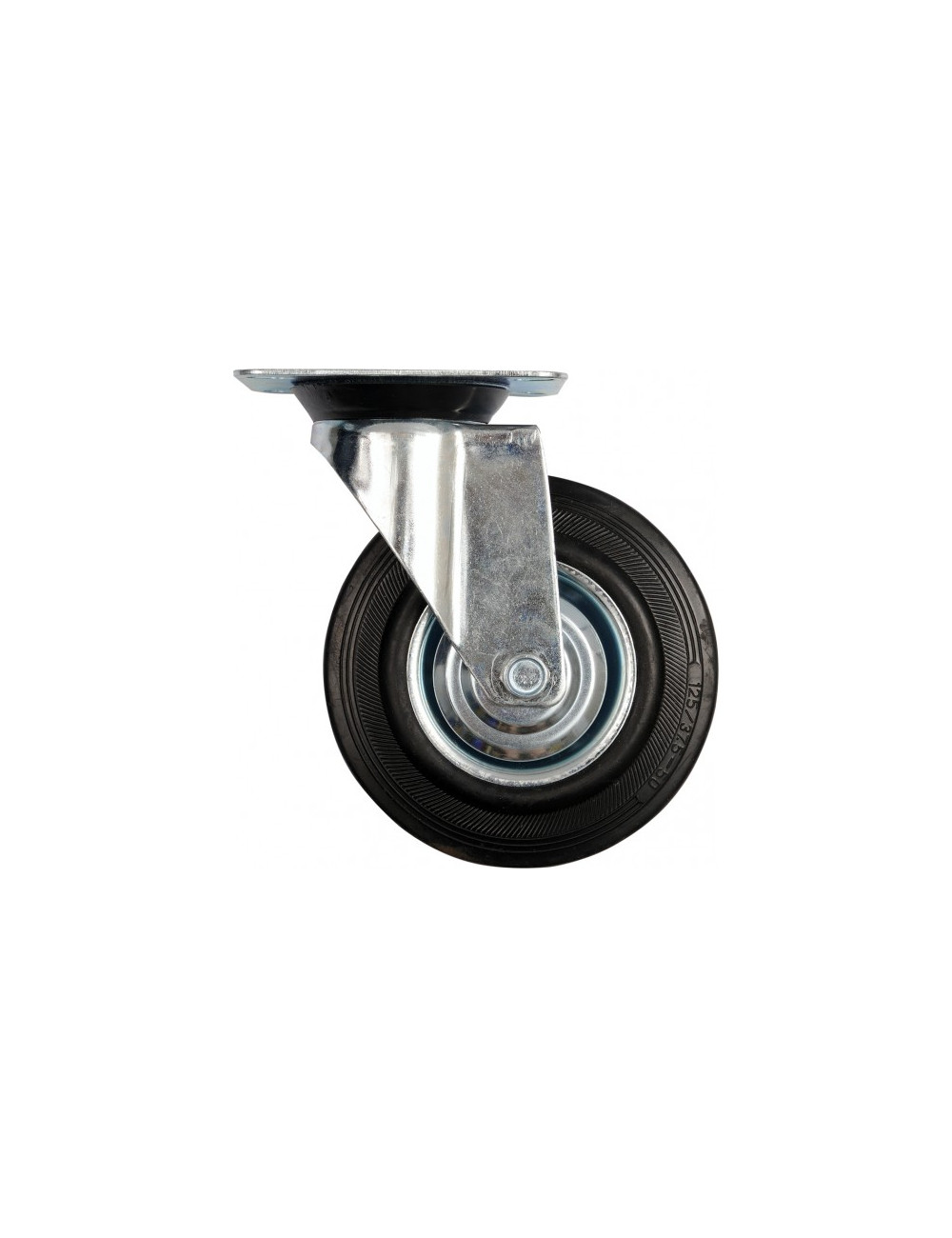 VOREL KOŁO SKRĘTNE CZARNA GUMA 125mm