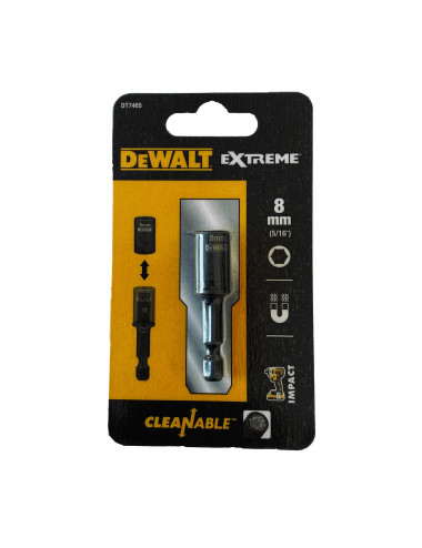 DEWALT KOŃCÓWKA Z NASADKĄ 8mm UDAROWA SAMOCZYSZCZĄCA