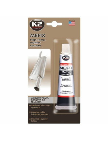 K2 WYSOKOTEMPERATUROWY CEMENT DO UKŁADÓW WYDECHOWYCH. MEFIX 140G