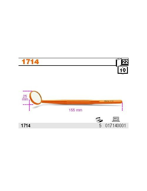 BETA LUSTERKO INSPEKCYJNE 155mm 1714