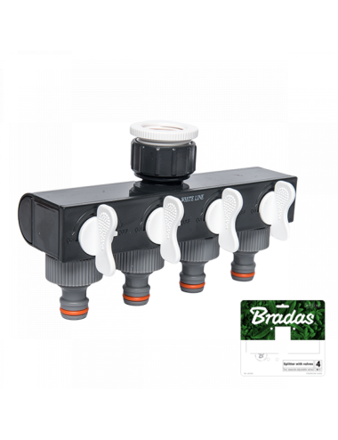 ROZDZIELACZ 4-DROŻNY GW 1"- 3/4" Z ZAWORAMI WHITE LINE