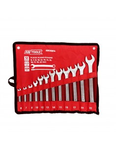 AWTOOLS KLUCZ KOMPLET PŁASKO-OCZKOWE 12szt. /6mm-22mm 6,7,8,10,12,13,14,15,16,17,19,22