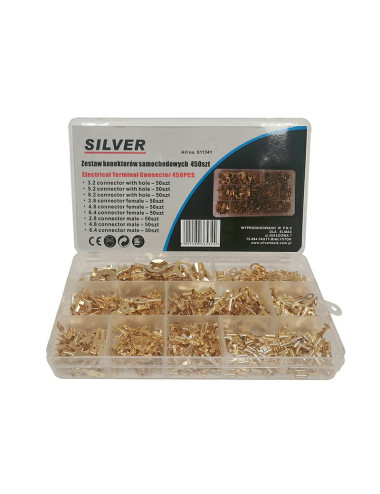 ZESTAW KONEKTORÓW SAMOCHODOWYCH 450szt. SILVER