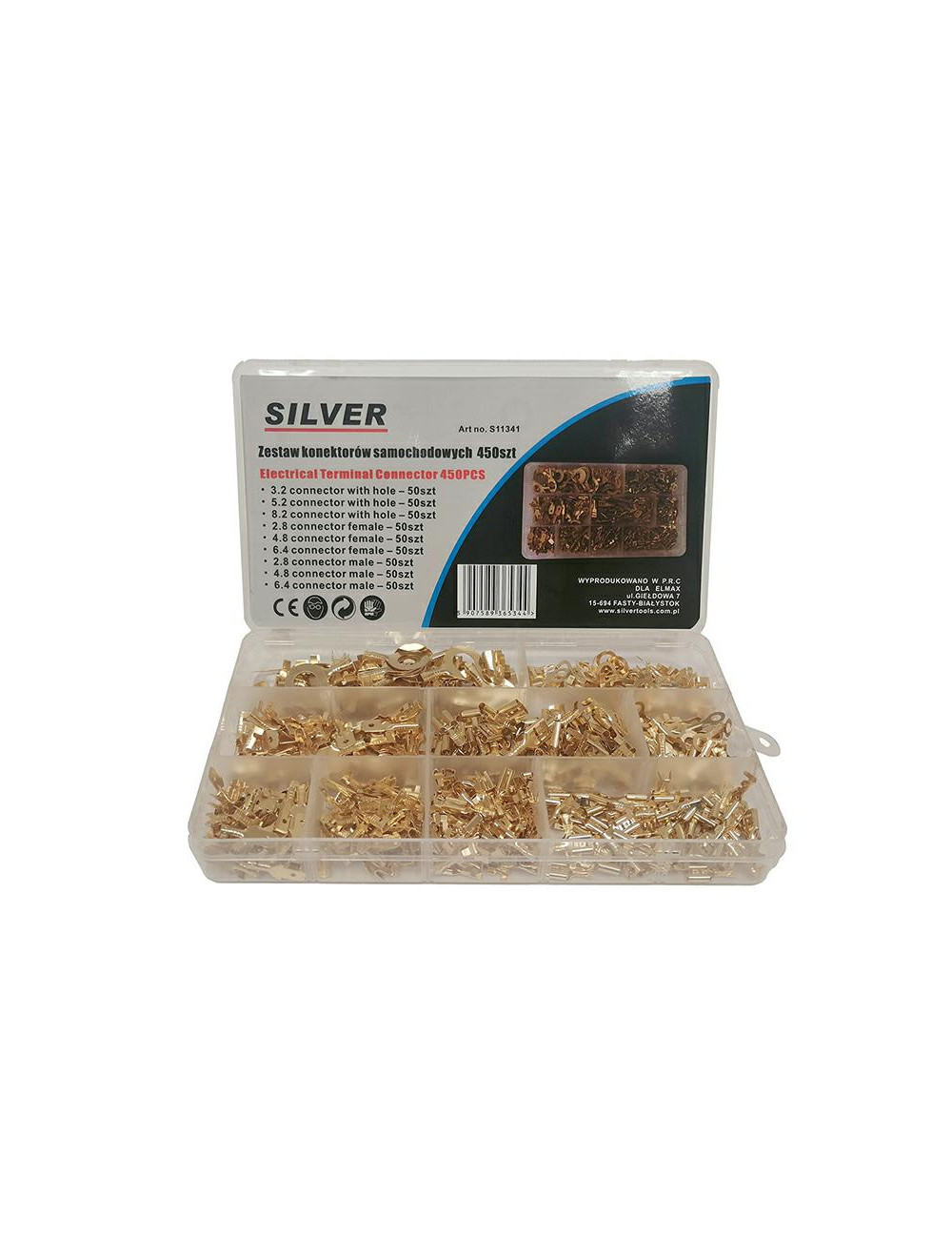 ZESTAW KONEKTORÓW SAMOCHODOWYCH 450szt. SILVER