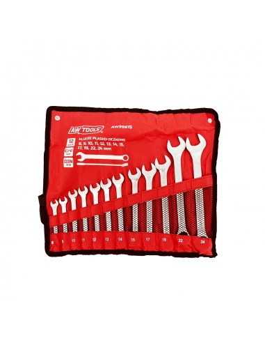 AWTOOLS KLUCZ KOMPLET PŁASKO-OCZKOWY 12szt. /8mm-24mm
