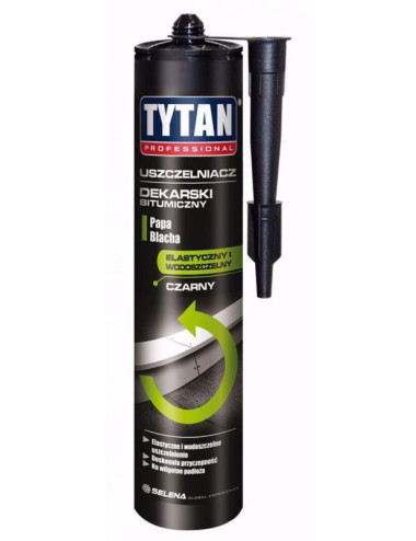 TYTAN USZCZELNIACZ DEKARSKI CZARNY BITUMICZNY 280ml PROFESSIONAL