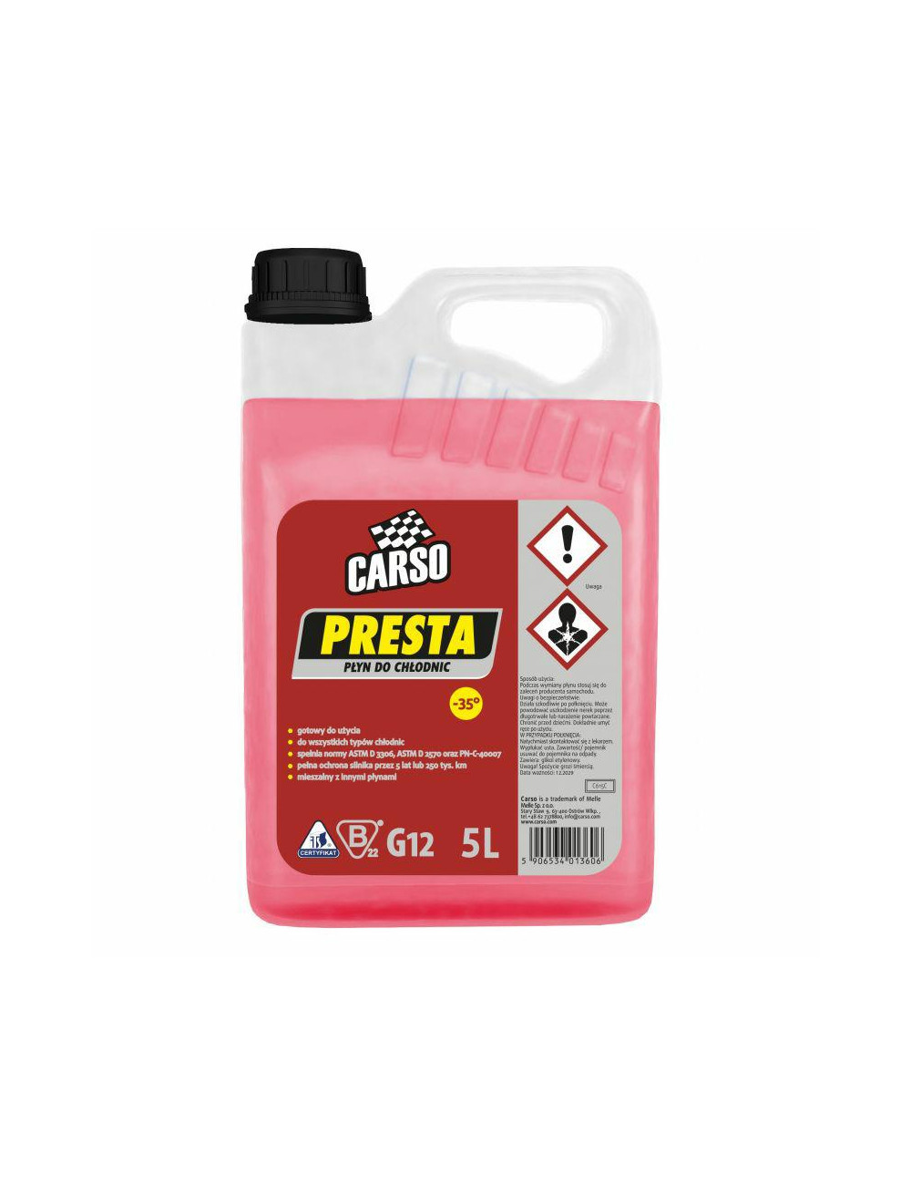 K2 PŁYN DO CHŁODNIC PRESTA -35C 5L CZERWONY