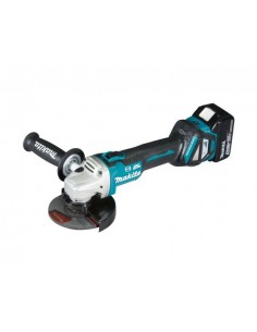 MAKITA SZLIFIERKA KĄTOWA 18V 125mm 2 x 5,0Ah LI-ION REG.OBR. BLDC WALIZKA MAKPAC DGA513RTJ