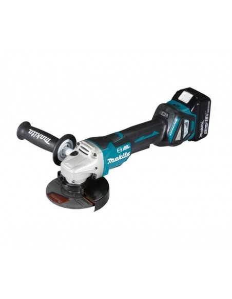 MAKITA SZLIFIERKA KĄTOWA 18V 125mm 2 x 5,0Ah LI-ION REG.OBR. BLDC WALIZKA MAKPAC DGA517RTJ