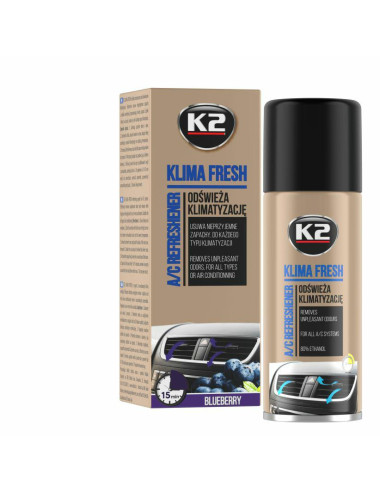 K2 ODŚWIEŻACZ KLIMA FRESH BLUEBERRY 150 ML