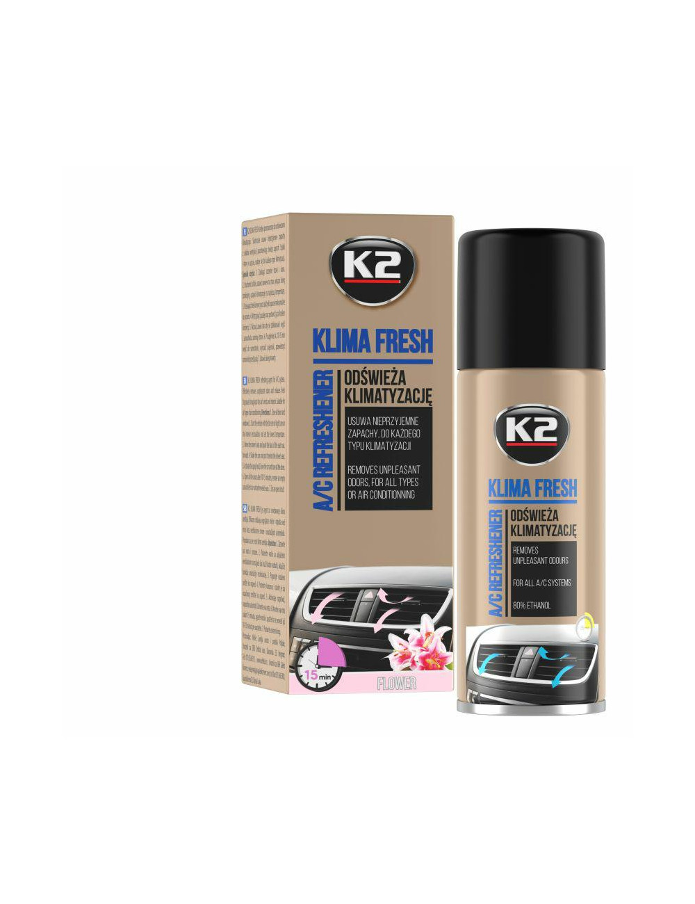 K2 ODŚWIEŻACZ KLIMA FRESH FLOWER 150 ML