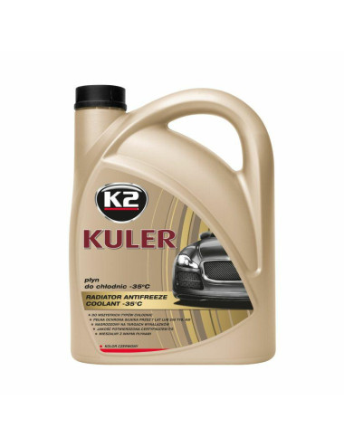 K2 CZERWONY PŁYN DO CHŁODNIC. KULER -35C 4L CZERWONY