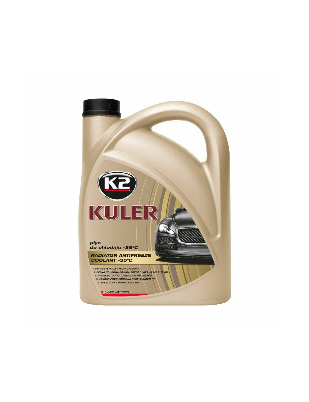 K2 CZERWONY PŁYN DO CHŁODNIC. KULER -35C 4L CZERWONY