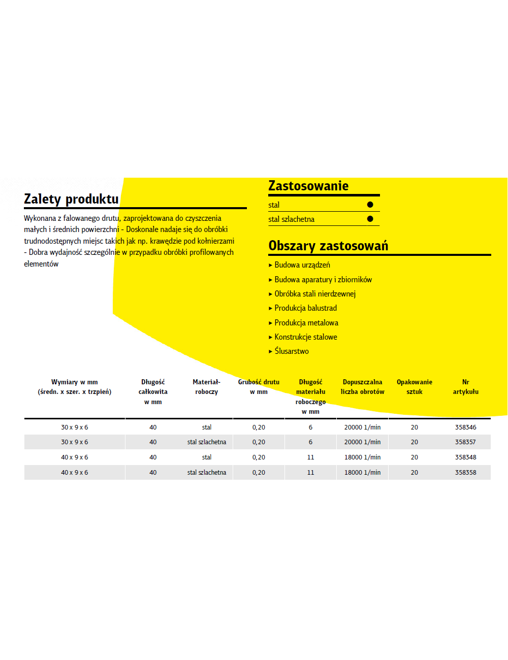 KLINGSPOR SZCZOTKA TARCZOWA 70mm TRZPIEŃ BRS600W DRUT FALISTY