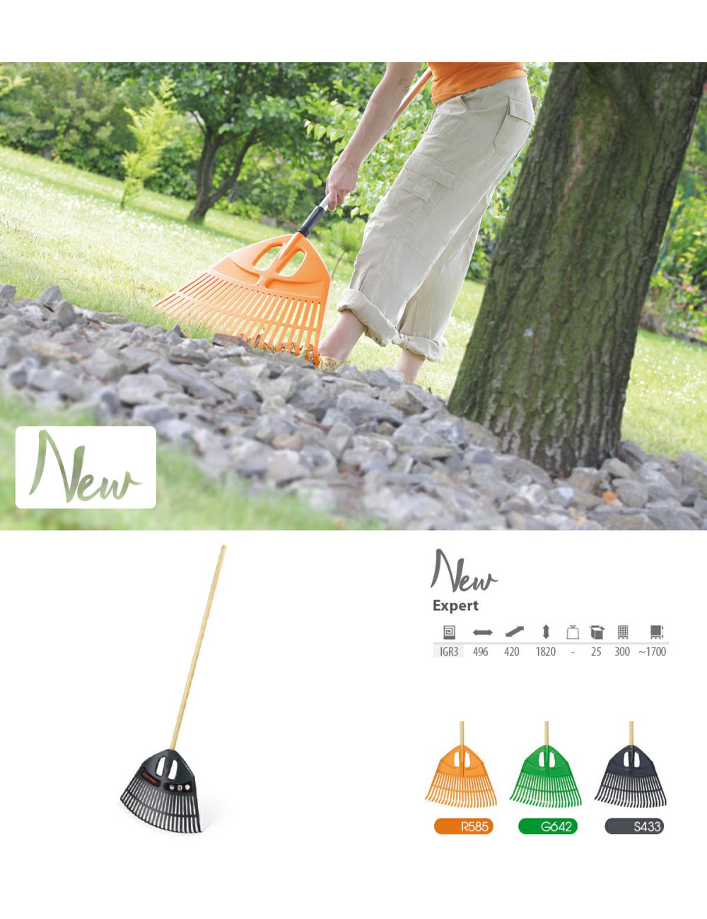 PP.GRABIE DO LIŚCI PLASTIK EXPERT ANTRACYT