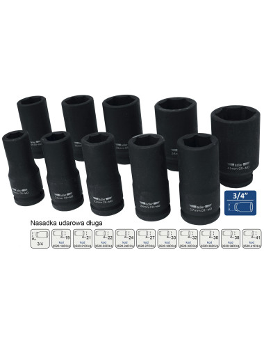 ADLER NASADKA UDAROWA 6K 3/4" 21mm DŁUGA