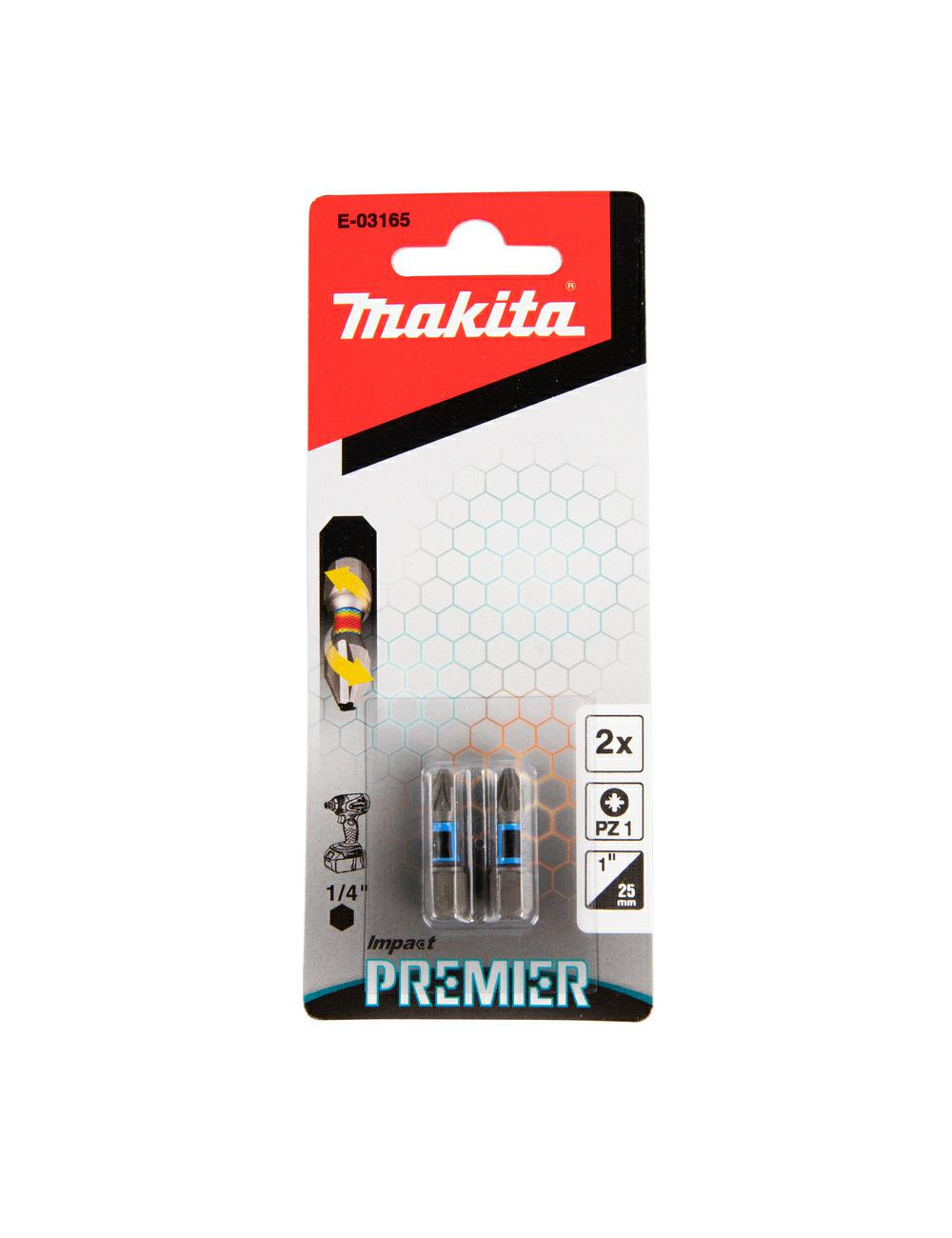 MAKITA KOŃCÓWKA WKRĘTAKOWA PZ1-25mm 2szt. IMPACT PREMIER
