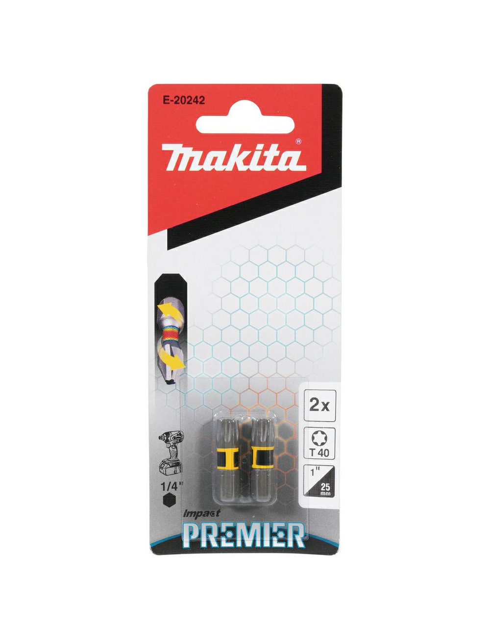 MAKITA KOŃCÓWKA WKRĘTAKOWA T40-25mm 2szt. IMPACT PREMIER