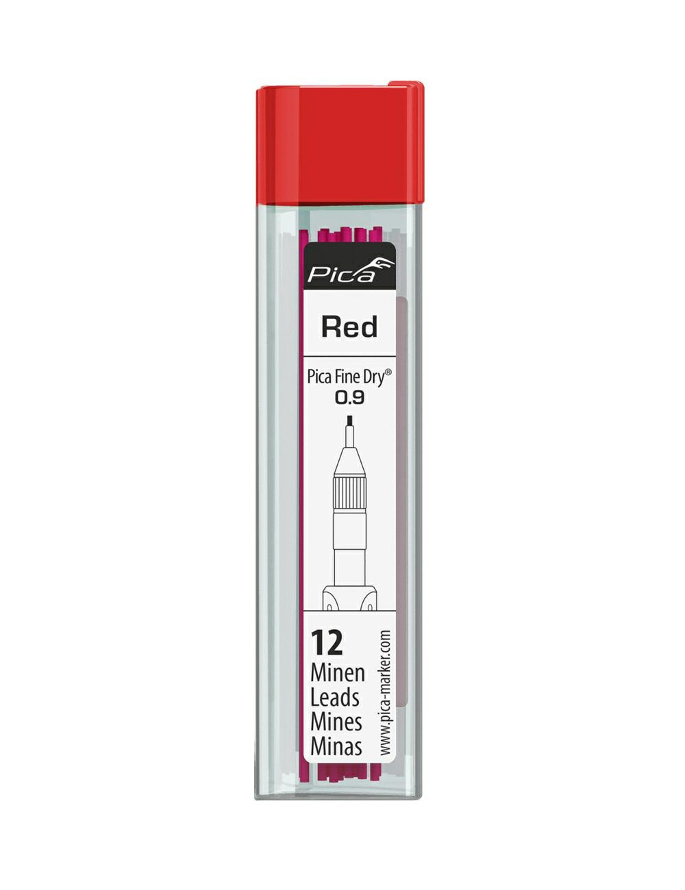PICA WKŁADY WYMIENNE CZERWONY DO 7070 12szt.
