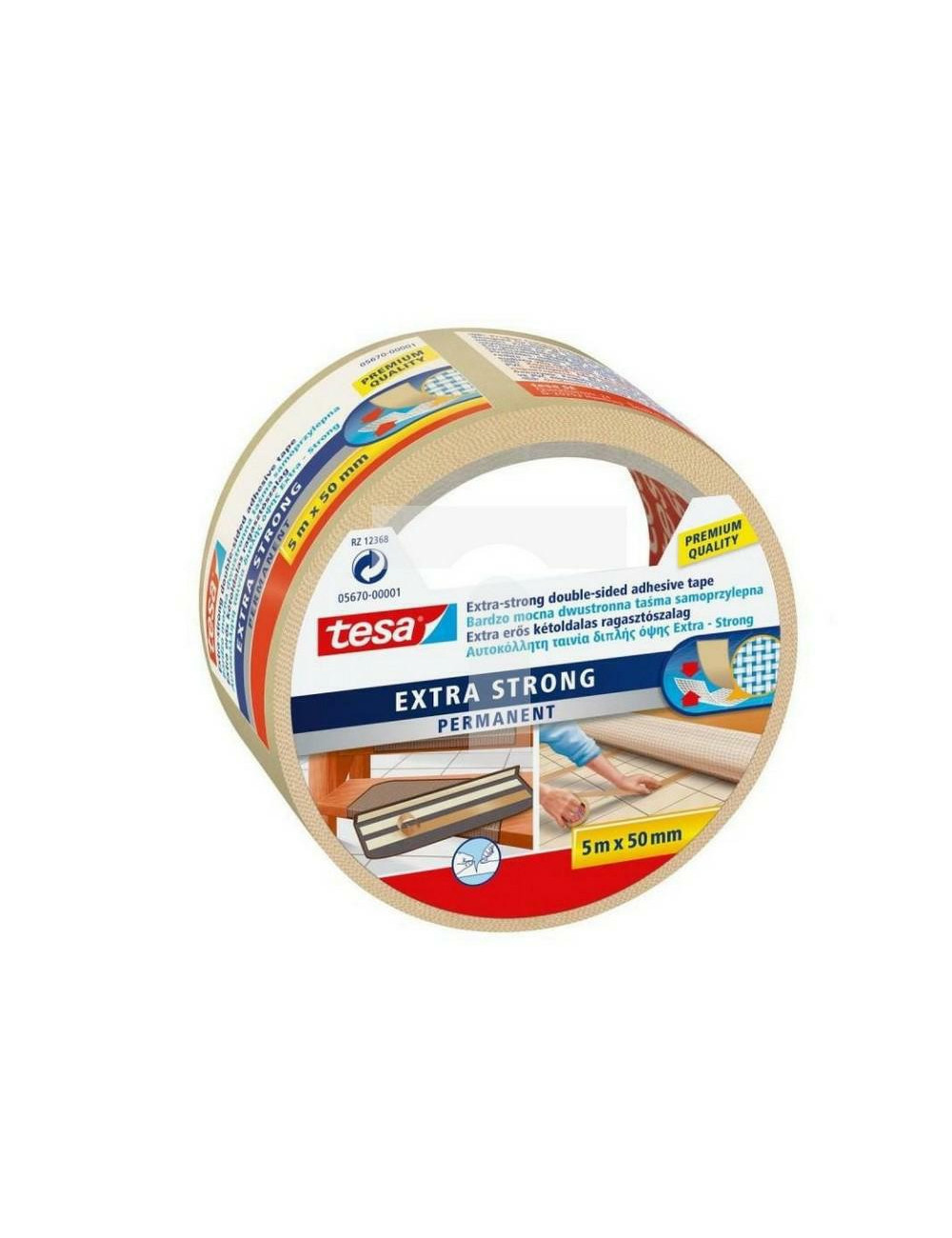 TESA TAŚMA DWUSTRONNA 5m x 50mm DO WYKŁADZIN EXTRA STRONG
