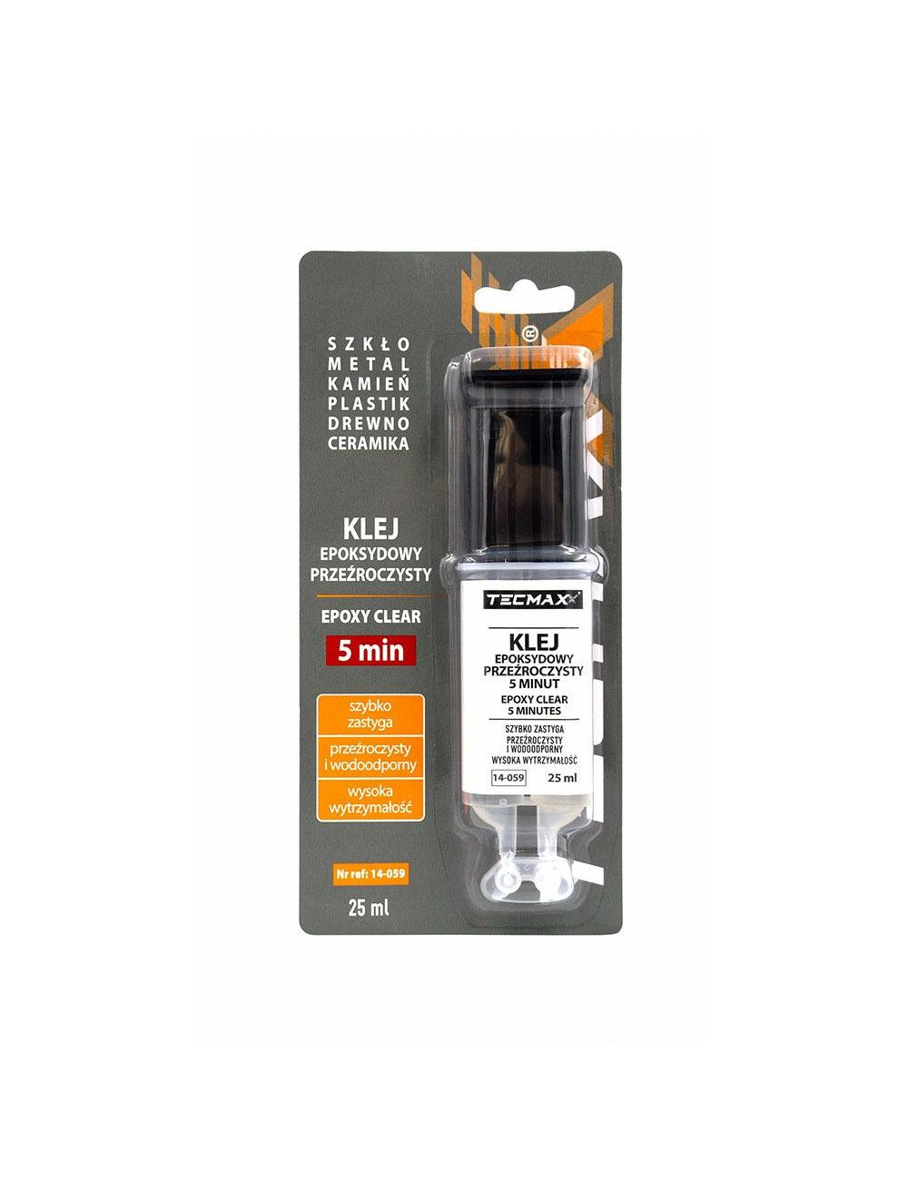 TECMAXX KLEJ EPOKSYDOWY PRZEŹROCZYSTY 5 MINUT - STRZYKAWKA 25ml