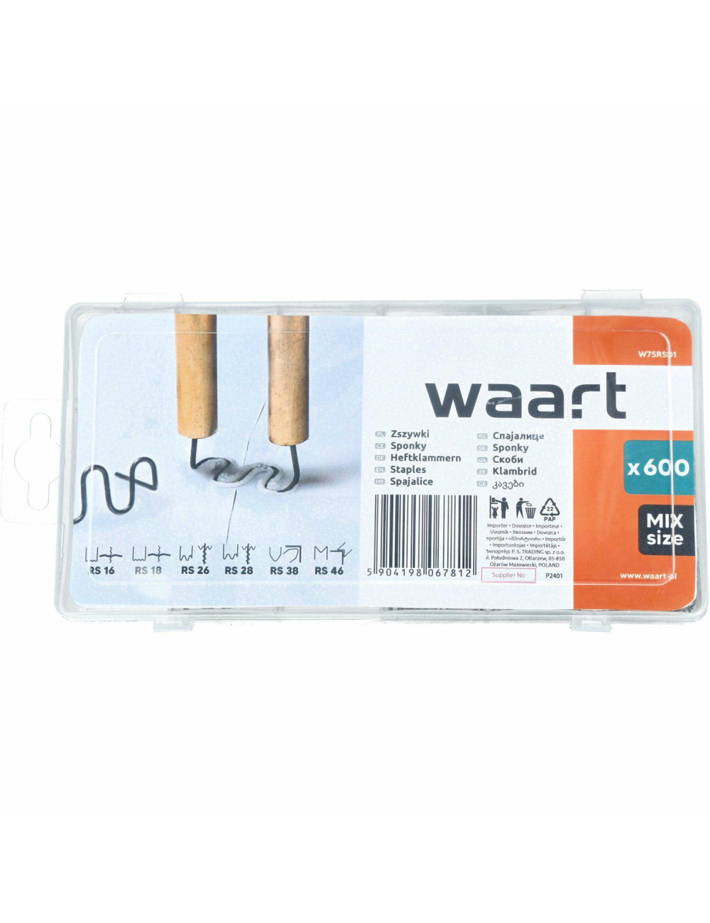 WAART ZSZYWKI DO PLASTIKU 600szt.