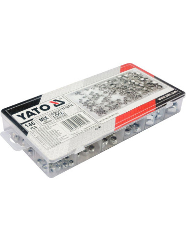 YATO NAKRĘTKI Z ZABEZPIECZENIEM 146szt. M4, M5, M6, M8, M10, M12.