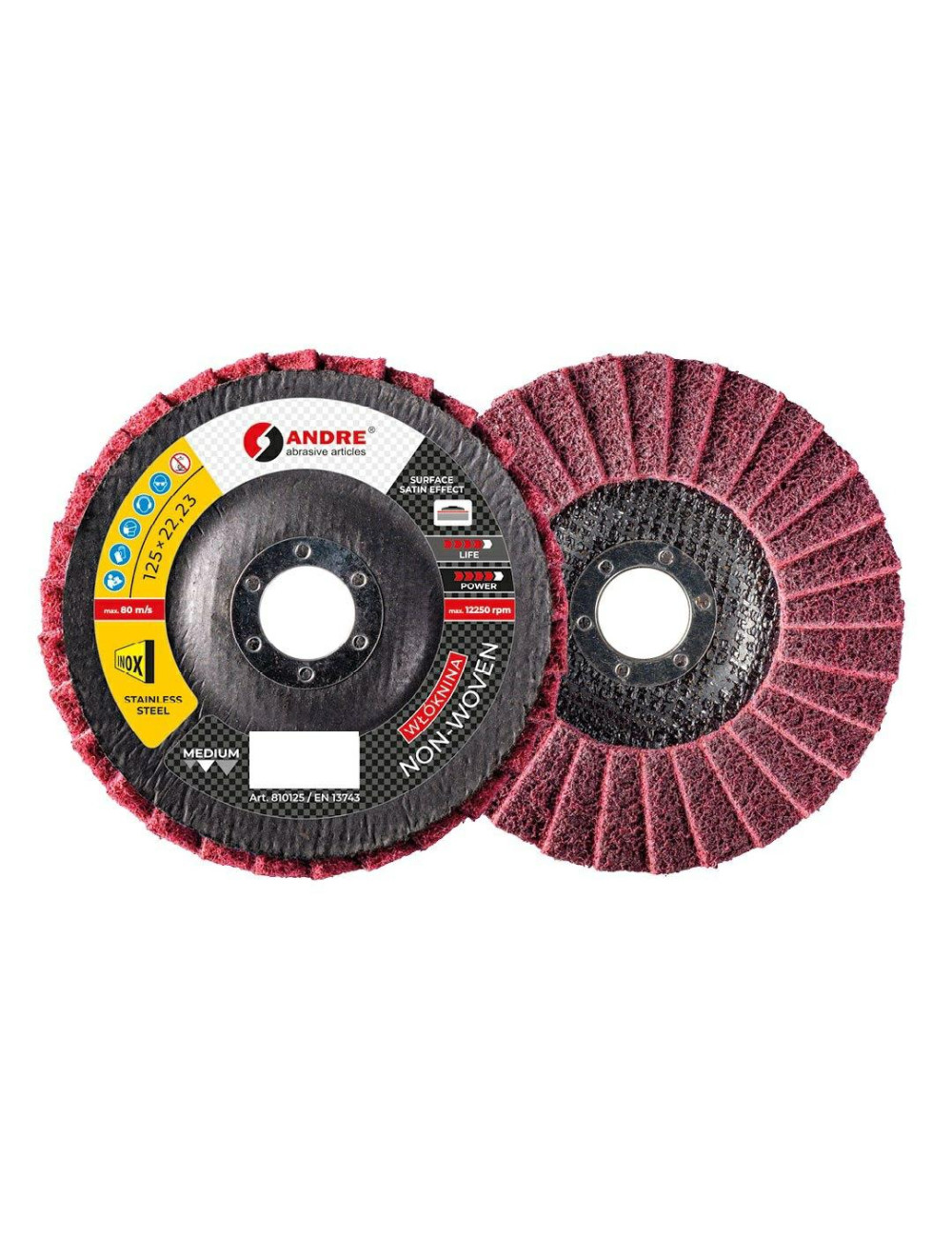 ANDRE ŚCIERNICA WŁÓKNINOWA 125mm GRUBA