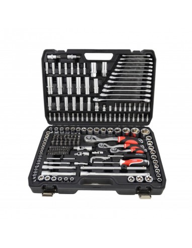 AWTOOLS ZESTAW KLUCZY  122el 1/2" / 1/4" BLACK LINE