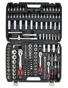 AWTOOLS ZESTAW KLUCZY  173el  1/2"/3/8"/1/4" BLACK LINE