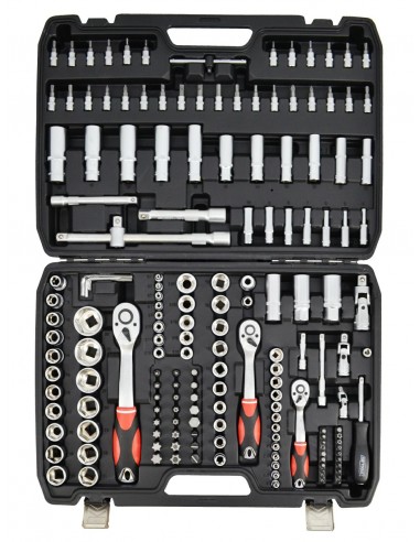 AWTOOLS ZESTAW KLUCZY  173el  1/2"/3/8"/1/4" BLACK LINE