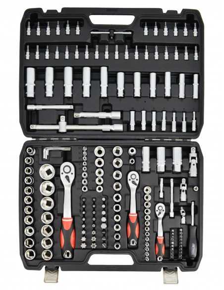 AWTOOLS ZESTAW KLUCZY  173el  1/2"/3/8"/1/4" BLACK LINE