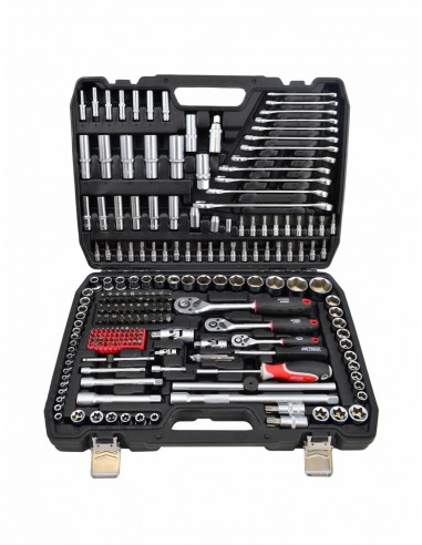 AWTOOLS ZESTAW KLUCZY  216el  1/2"/3/8"/1/4" BLACK LINE