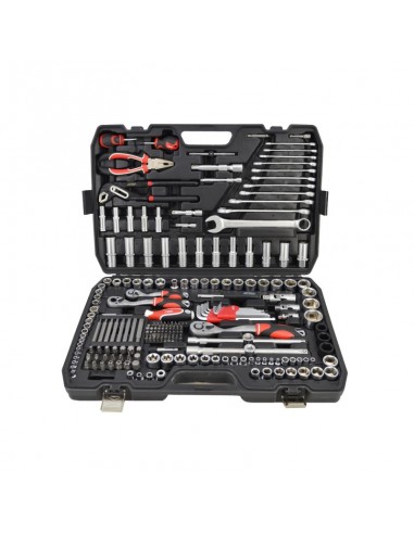 AWTOOLS ZESTAW KLUCZY  225el  1/2"/3/8"/1/4" BLACK LINE