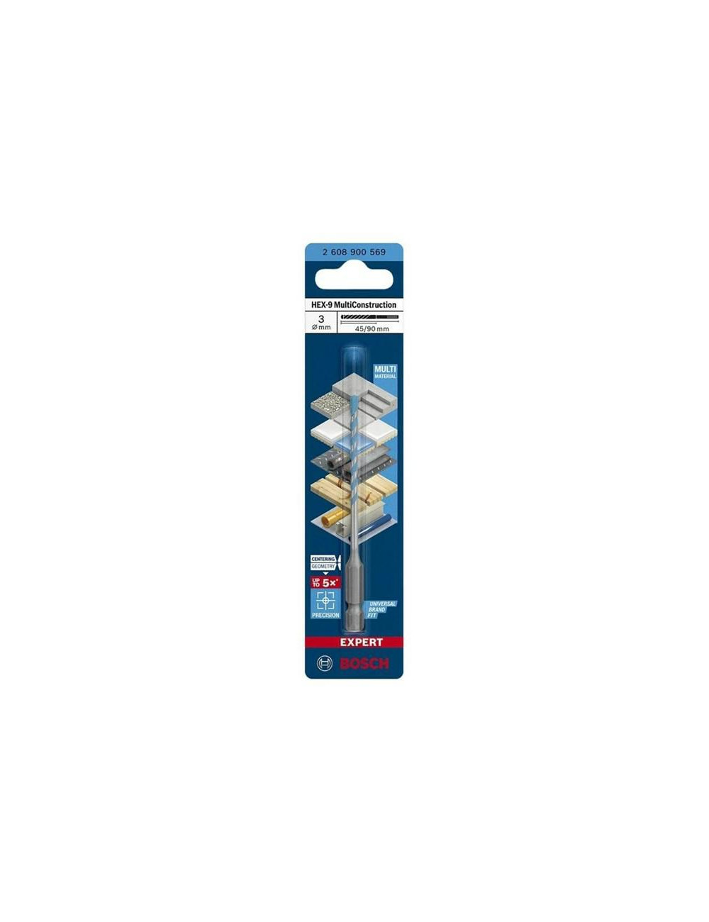 BOSCH WIERTŁO HEX-9 MULTICONSTRUCTION 3 x 45 x 90mm EXPERT