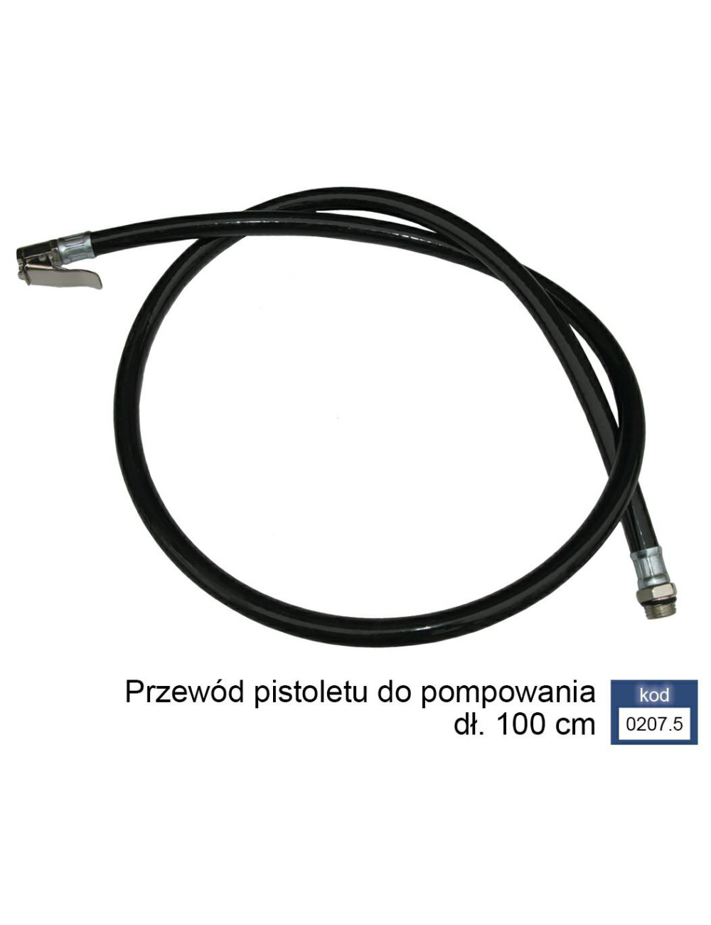 ADLER WĘŻYK DO PISTOLETU Z MANOMETREM 100cm 1/4Z