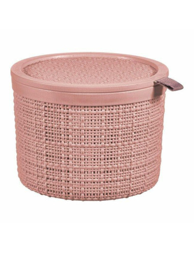 CURVER KOSZYK OKRĄGŁY Z PRZYKRYWKĄ 2L /PUDROWY RÓŻ